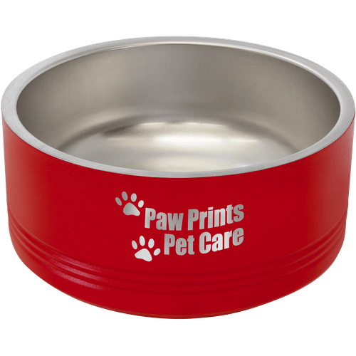 Polar Camel 32 oz. Medium Red Pet Bowl — supplier item before personalization