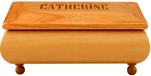 7" x 4 1/2" Red Alder Gift Box — supplier item before personalization