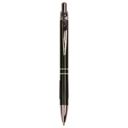 Black with Silver Trim Laserable Pen with Gripper — supplier item before personalization