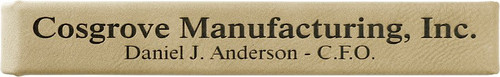 6 1/2" x 1" Light Brown Laserable Leatherette Single Pen Case — supplier item before personalization