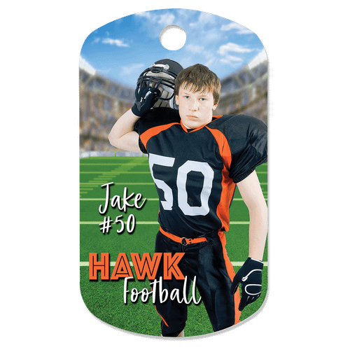 1" x 2" Gloss White Sublimatable Aluminum  G.I. Tag — supplier item before personalization