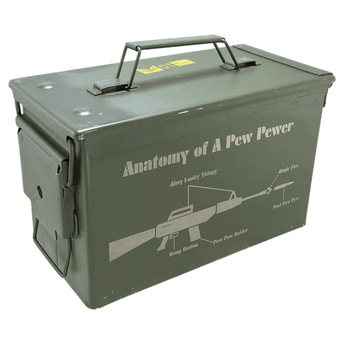 50 Caliber Army Surplus Steel Ammo Can — supplier item before personalization
