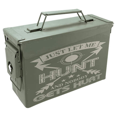 30 Caliber Army Surplus Steel Ammo Can — supplier item before personalization
