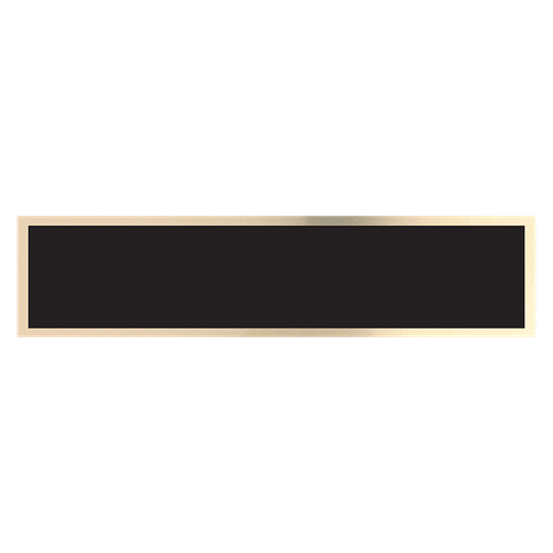 7 1/2" x 1 3/4" Black/Gold Brass Plate for 8 1/2" Desk Wedges — supplier item before personalization