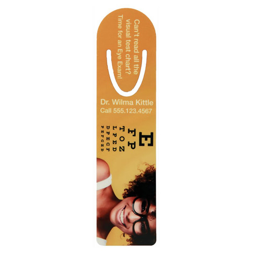 1.25" x 5" White Unisub Sublimatable Aluminum Book Mark — supplier item before personalization