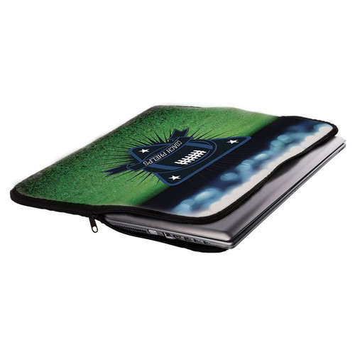 14 1/2" x 13" White Sublimatable Laptop Sleeve with Zipper — supplier item before personalization