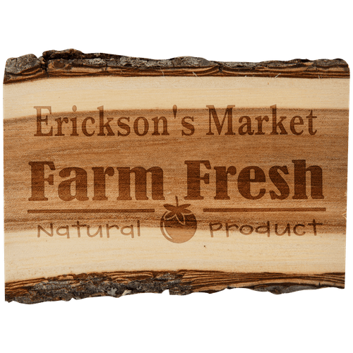 2" x 3 1/4" Old West Log Magnet — supplier item before personalization