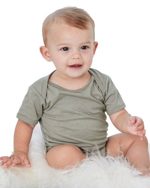 Supplier model photo: BELLA+CANVAS 100B. Blank garment; not a decorated or color-specific preview.