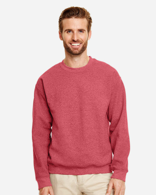 Supplier model photo: Gildan 18000. Blank garment; not a decorated or color-specific preview.