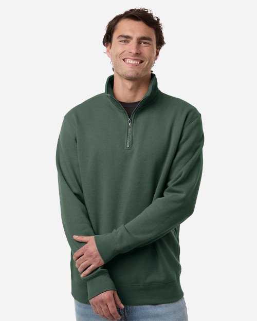 Supplier model photo: Independent Trading Co. SS4600QZ. Blank garment; not a decorated or color-specific preview.