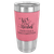 Polar Camel 20 oz. Pink Leatherette Grip Tumbler with Standard Lid — supplier item before personalization