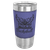 Polar Camel 20 oz. Purple Leatherette Grip Tumbler with Standard Lid — supplier item before personalization