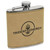 6 oz. Light Brown Laserable Leatherette Stainless Steel Flask — supplier item before personalization