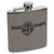 6 oz. Gray Laserable Leatherette Stainless Steel Flask — supplier item before personalization