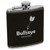 6 oz. Black/Silver Laserable Leatherette Stainless Steel Flask — supplier item before personalization