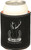 3 3/4" Black/Silver Laserable Leatherette Beverage Holder — supplier item before personalization