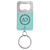 Rectangle Teal Laserable Leatherette Bottle Opener Keychain — supplier item before personalization