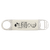 1 1/2" x 7" White/Black Laserable Leatherette Bottle Opener — supplier item before personalization