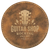 4" Round Rustic/Gold Laserable Leatherette Coaster — supplier item before personalization