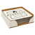4" x 4" White Square Laserable Leatherette 6-Coaster Set — supplier item before personalization