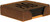 4" x 4" Dark Brown Square Laserable Leatherette 6-Coaster Set — supplier item before personalization