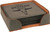 4" x 4" Gray Square Laserable Leatherette 6-Coaster Set — supplier item before personalization