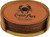 4" Rawhide Round Laserable Leatherette 6-Coaster Set — supplier item before personalization