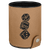 Light Brown Laserable Leatherette Dice Cup with 5 Dice — supplier item before personalization