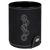 Black/Silver Laserable Leatherette Dice Cup with 5 Dice — supplier item before personalization