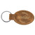 3" x 1 3/4" Rustic/Gold Laserable Leatherette Oval Keychain — supplier item before personalization