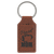 2 3/4" x 1 1/4" Football Laserable Leatherette Rectangle Keychain — supplier item before personalization