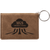 4 1/4" x 3" Dark Brown Laserable Leatherette Keychain ID Holder — supplier item before personalization