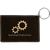 4 1/4" x 3" Black/Gold Laserable Leatherette Keychain ID Holder — supplier item before personalization