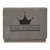 3" x 4" Gray Laserable Leatherette Trifold Wallet — supplier item before personalization