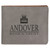 4 1/2" x 3 1/2" Gray Laserable Leatherette Bifold Wallet — supplier item before personalization