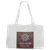 19" x 12" White Bag with 5" Rustic/Silver Laserable Leatherette Gusset — supplier item before personalization
