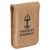 1 3/4" x 2 1/2" Light Brown Laserable Leatherette Money Clip — supplier item before personalization