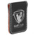 1 3/4" x 2 1/2" Black/Silver Laserable Leatherette Money Clip — supplier item before personalization