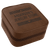 4" X 4" Dark Brown Laserable Leatherette Travel Jewelry Box with Tan Lining — supplier item before personalization