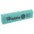 9 3/4" x 2 1/2" Teal Laserable Leatherette Pill Box — supplier item before personalization