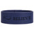 9 1/2" x 1" Blue/Black Laserable Leatherette Cuff Bracelet — supplier item before personalization