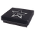 4" x 4" Black/Silver Medal Box with Laserable Leatherette Lid — supplier item before personalization