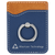 Blue/Silver Laserable Leatherette Phone Wallet with Silver Ring — supplier item before personalization