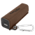 Dark Brown Laserable Leatherette 2200 mAh Power Bank with USB-C Cord — supplier item before personalization