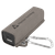 Gray Laserable Leatherette 2200 mAh Power Bank with USB-C Cord — supplier item before personalization