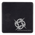 8" x 8" Black/Silver Laserable Leatherette Phone Charging Mat — supplier item before personalization