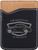 Black/Silver Laserable Leatherette Phone Wallet — supplier item before personalization