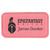 3 1/4" x 1 3/4" Pink Laserable Leatherette Badge Blank with Magnet — supplier item before personalization