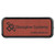 3" x 1" Rose Laserable Leatherette Round Corner Badge & Frame — supplier item before personalization