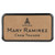 3" x 1 1/2" Light Brown Laserable Leatherette Round Corner Badge & Frame — supplier item before personalization